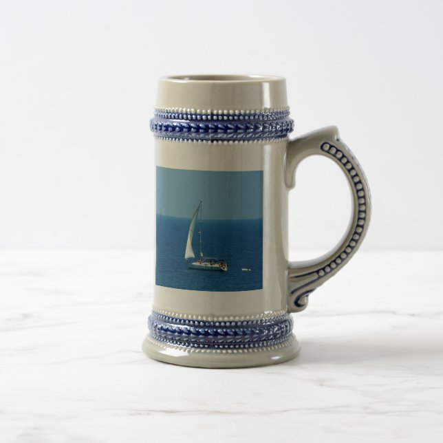 Beautiful Sailboat Beer Stein (Right)