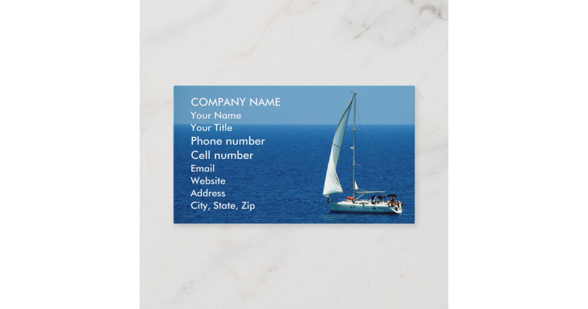 Beautiful Sailboat Business Card Zazzle