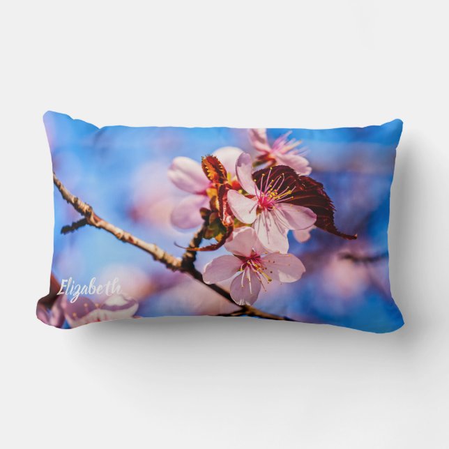 Beautiful Sakura Blossoms Lumbar Pillow (Front)