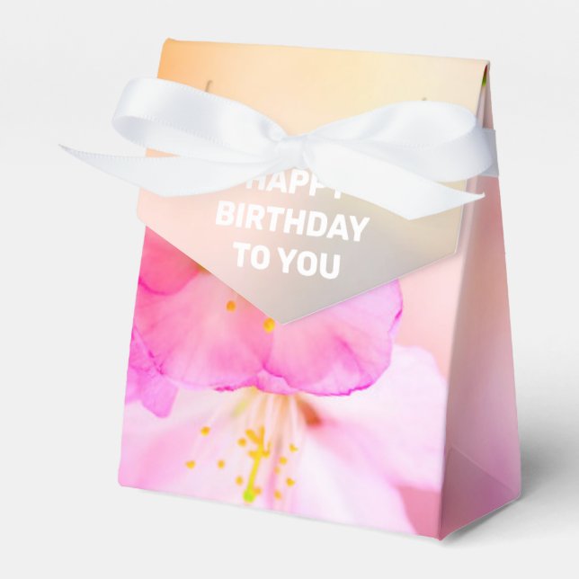 Beautiful Sakura Cherry Blossoms Favor Boxes (Front Side)