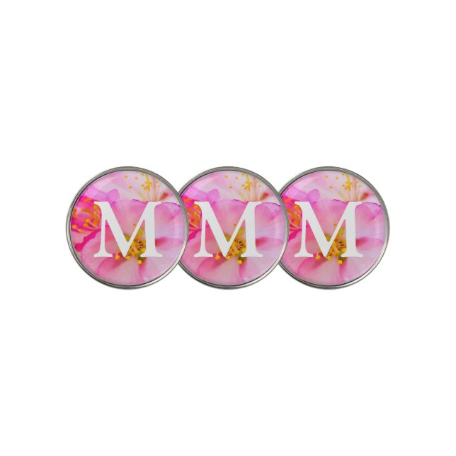 Beautiful Sakura Cherry Blossoms Golf Ball Marker (3 Up)
