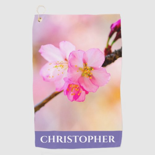 Beautiful Sakura Cherry Blossoms Golf Towel