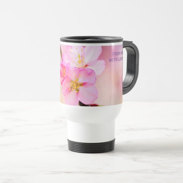 Beautiful Sakura Cherry Blossoms Travel Mug (Front Right)