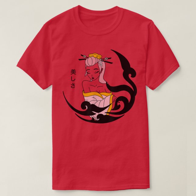 Beautiful Sakura Princess Japanese Style  T-Shirt (Design Front)