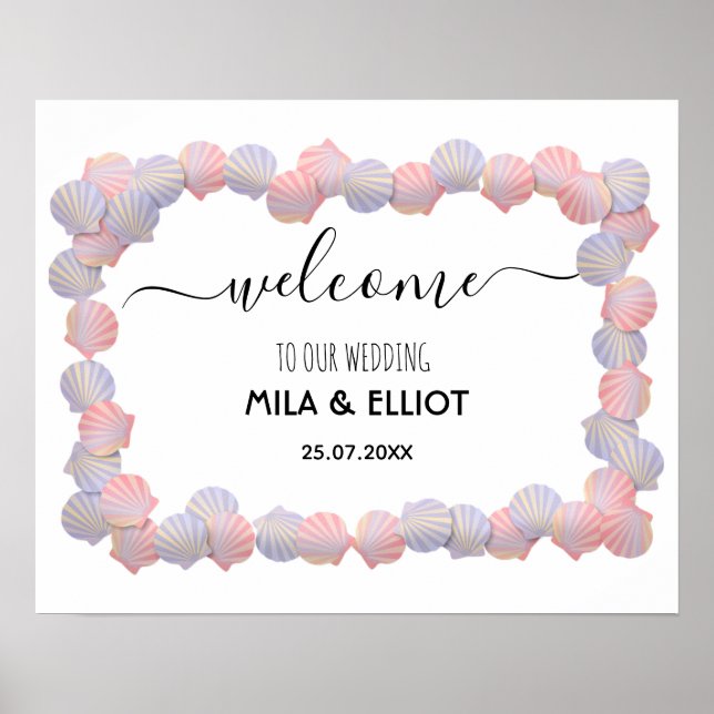 Beautiful salted shells from the sea poster (Front)