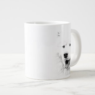 Beautiful Samoyed dog art Large Coffee Mug