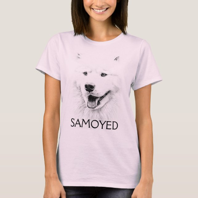 Beautiful Samoyed dog art T-Shirt (Front)