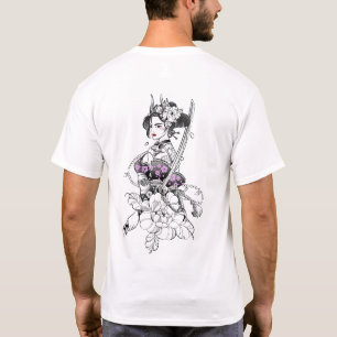 “Beautiful Samurai Geisha with Katana” T-Shirt