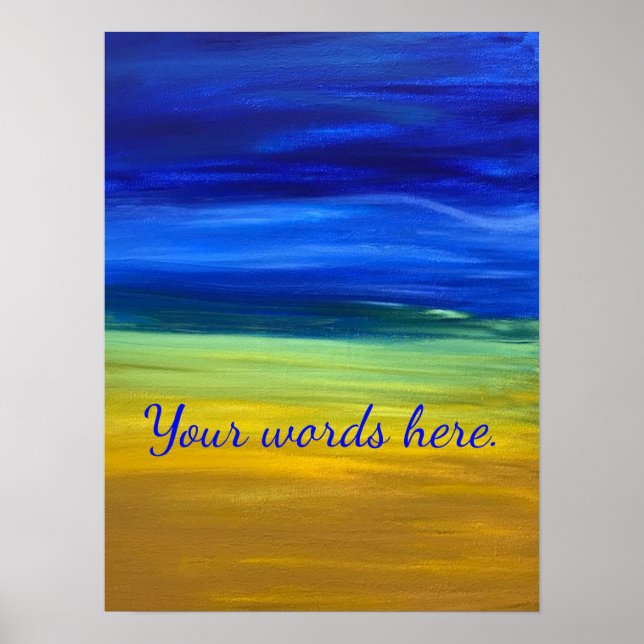 Beautiful Sand Sky Painting Your Words Posters (Front)