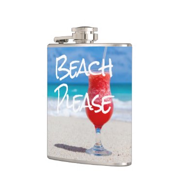Beautiful Sandy Beach Please Red Daiquiri Drink Hip Flask Beautiful Sandy Beach Please Red Daiquiri Drink Hip Flask