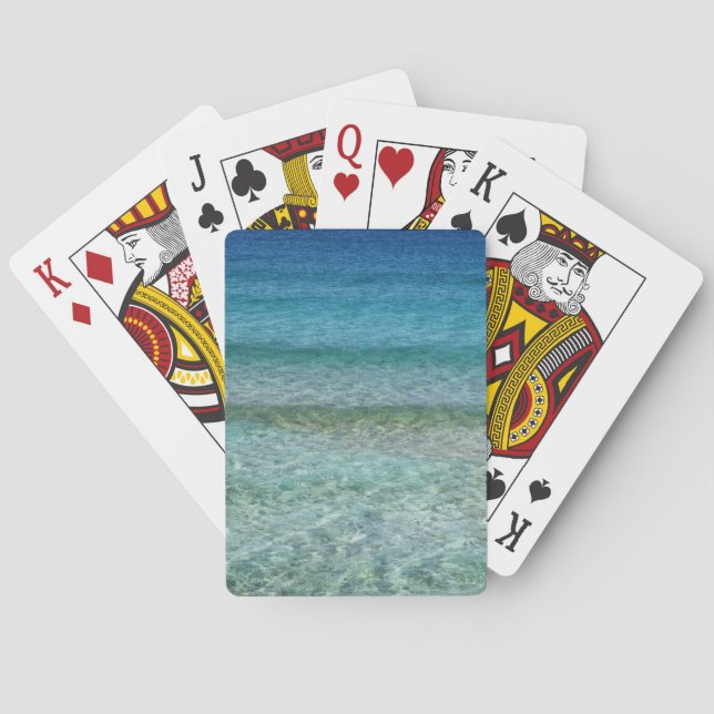 Beautiful Sandy Beach Poker Cards (Back)
