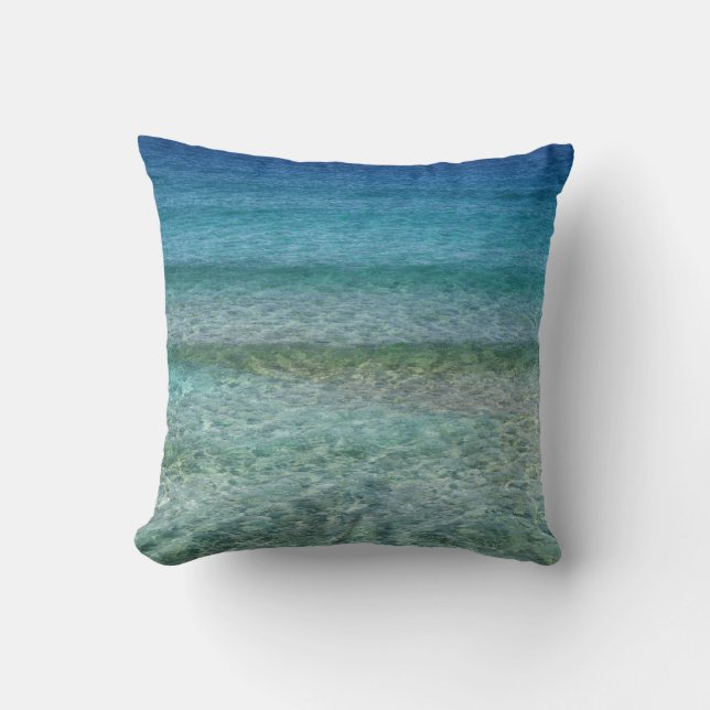 Beautiful Sandy Beach Throw Pillow (Front)