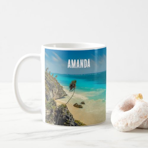 Beautiful Sandy Beach Tropical Paradise Coffee Mug