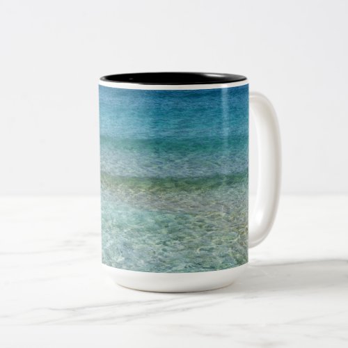 Beautiful Sandy Beach Two_Tone Coffee Mug
