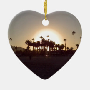 Beautiful Santa Barbara beach sunset Ceramic Ornament