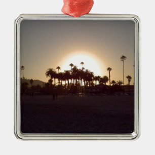 Beautiful Santa Barbara beach sunset Metal Ornament