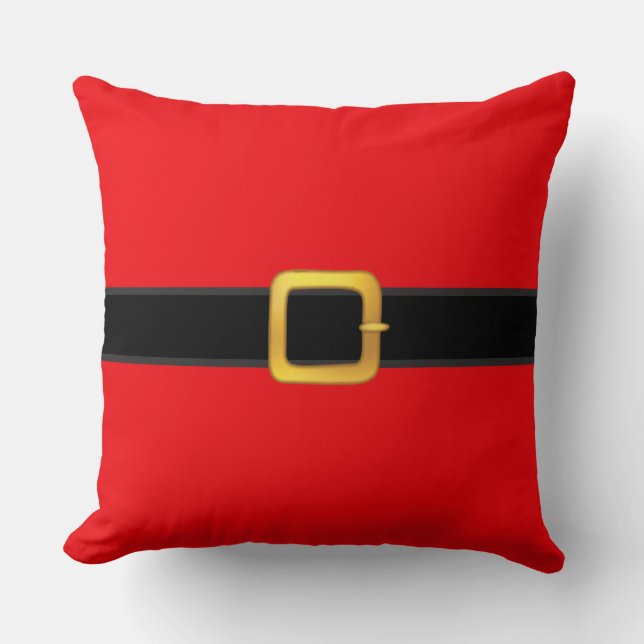 Beautiful Santa Claus Christmas Belt Throw Pillow (Front)