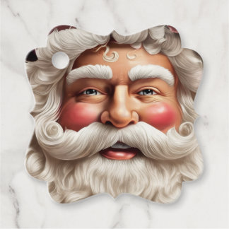 Beautiful Santa Claus Favor Tags