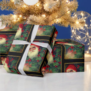 Beautiful Santa Claus Portrait Wrapping Paper