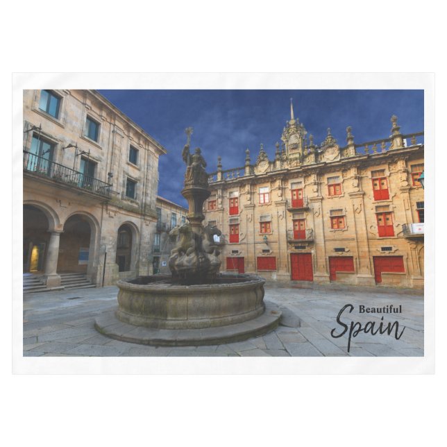 Beautiful Santiago De Compostela Spain Tablecloth (Front (Horizontal))