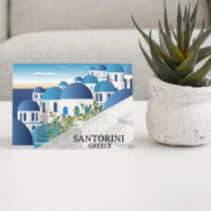 Beautiful Santorini Greece Postcard