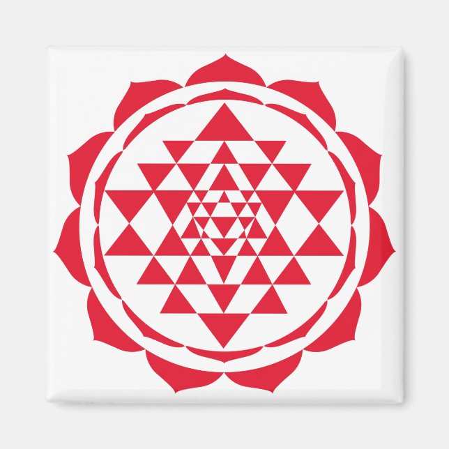 Beautiful Saraswati Yantra for Growth and Peace Magnet (Front)