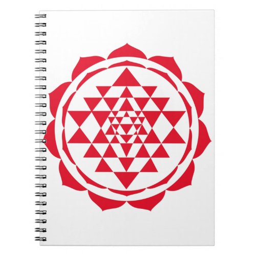 Beautiful Saraswati Yantra for Growth and Peace Notebook