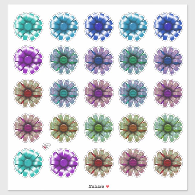 Beautiful Satin Bows Holiday Style  Sticker (Sheet)