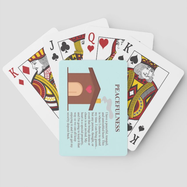 Beautiful Saying About Peacefulness Poker Cards (Back)