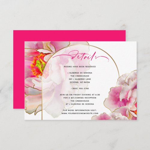 Beautiful Scarlet Peony Floral Details Card
