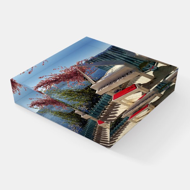 Beautiful Scenery Piano Beside the Lake Paperweight (Angled)