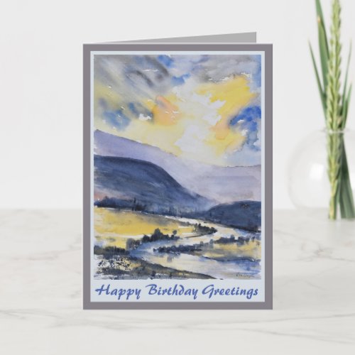 Beautiful Scenic Mountain Men's Birthday Card