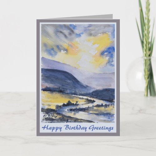 Beautiful Scenic Mountain Mens Birthday Card