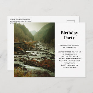 Beautiful Scenic Nature Photo Birthday Invitation