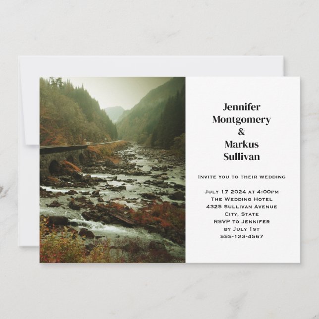 Beautiful Scenic Nature Photo Casual Wedding Invitation (Front)