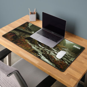 Beautiful Scenic Nature Photo Forest River Desk Mat