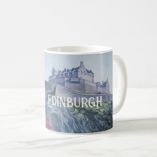 Beautiful Scotland Edinburgh Castle fine art  Coffee Mug (Front Right)