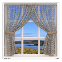 Beautiful Scotland View from a Square Window