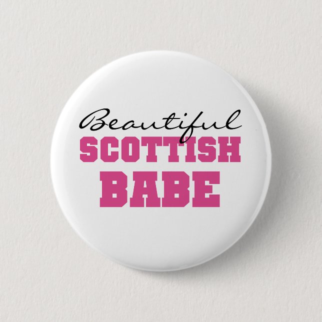 Beautiful Scottish Babe Pinback Button (Front)