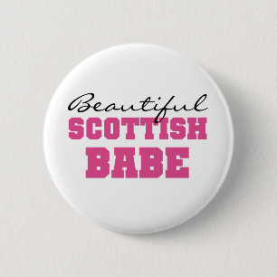 Beautiful Scottish Babe Pinback Button