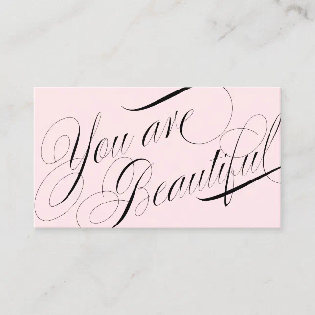 Beautiful Script Pink Hair and Beauty Salon Business Card | Zazzle