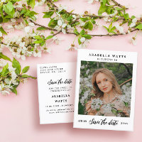Beautiful Script Sweet 16 Photo Save the Date