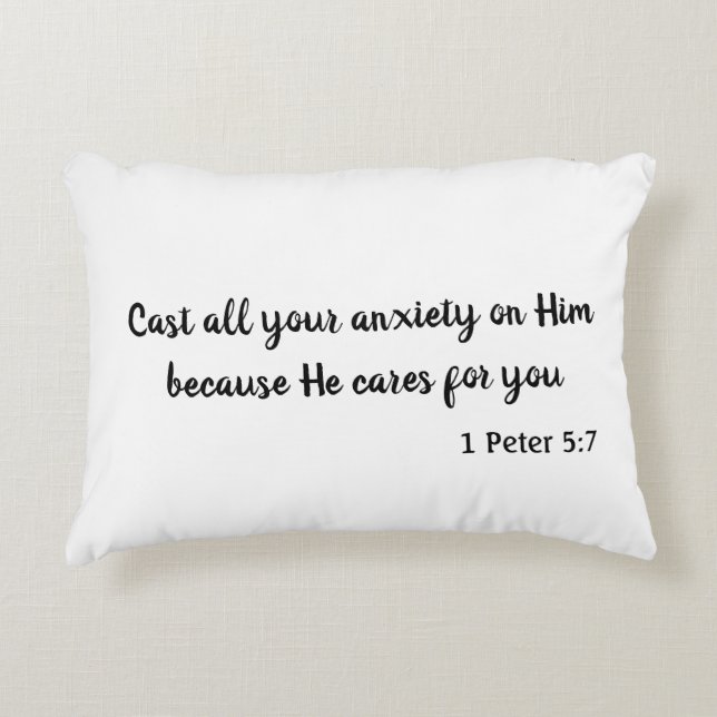 Beautiful Scripture about Peace Accent Pillow (Front)
