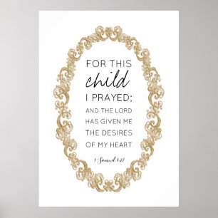 Beautiful Scripture Bible Verse Inspired Quote Poster