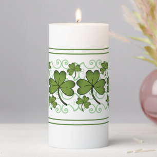 Beautiful Scroll & Shamrock 3"x6" Candle