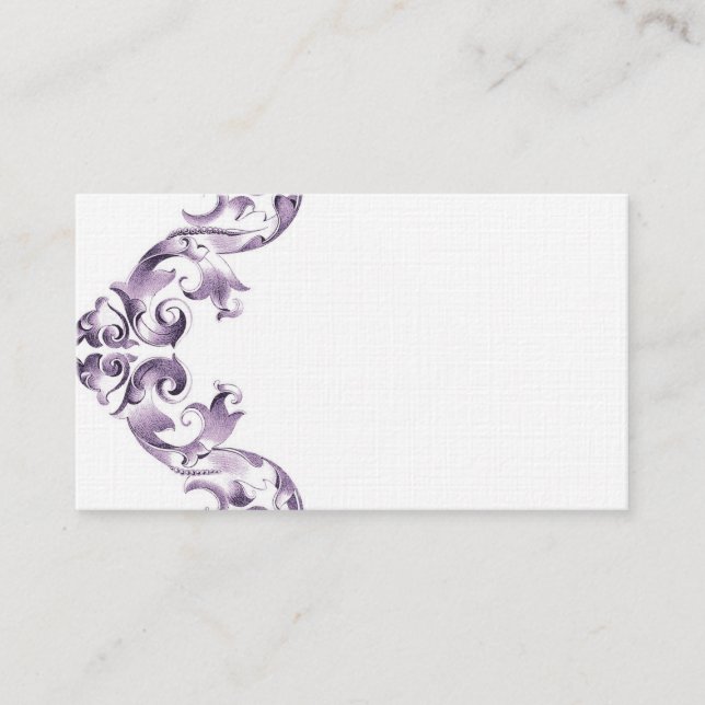 Beautiful scrolled business card (Front)