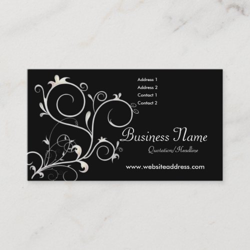 Beautiful Scrollwork Vines D3 - Business Cards