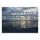 Beautiful Sea at Night Blank Card (Front Horizontal)