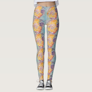 Beautiful Sea Fish Watercolour Painting Leggings