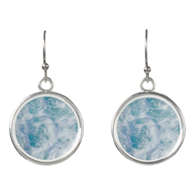 beautiful sea ​​foam earrings (Front)